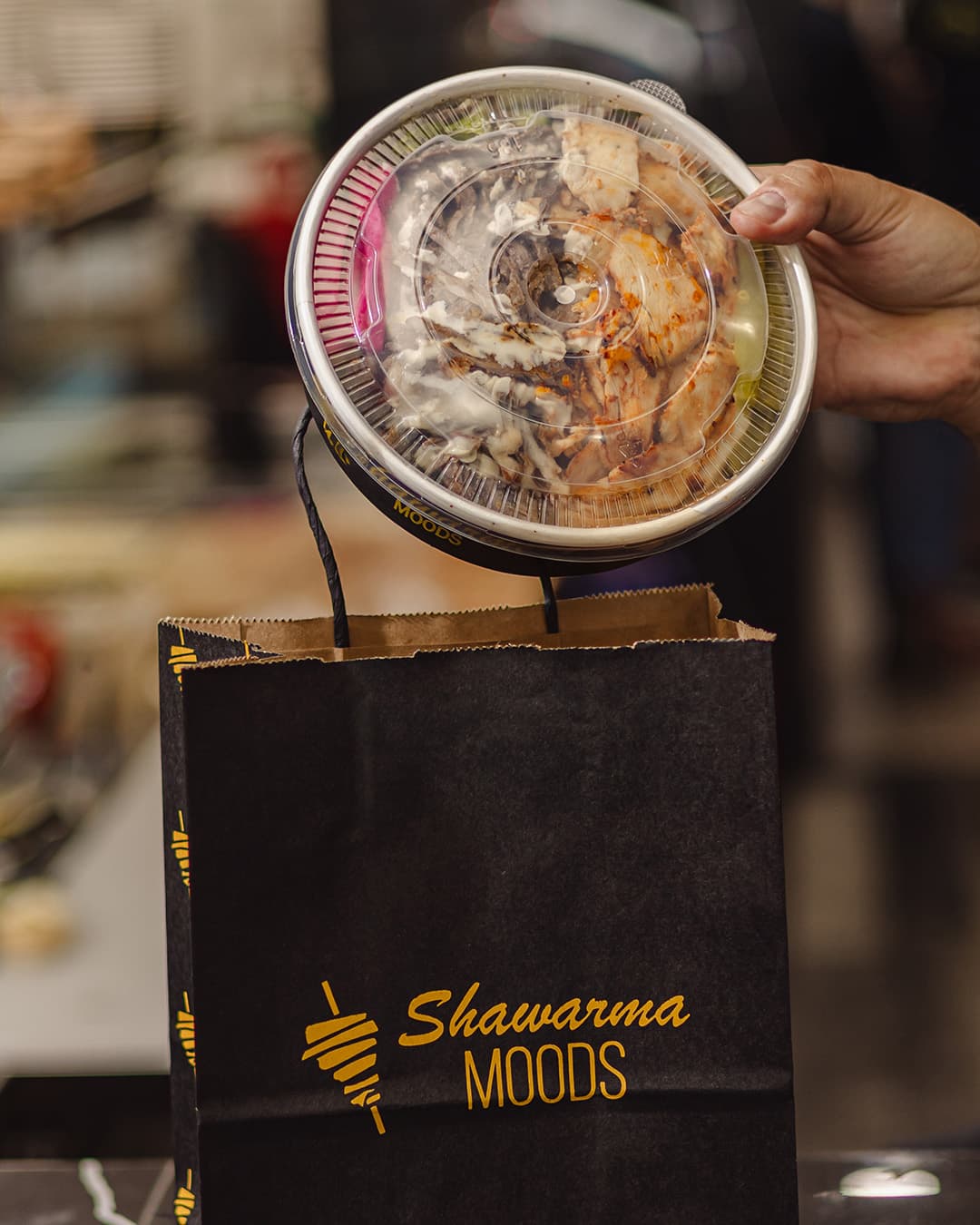 Sac Shawarma Moods et plateau à emporter